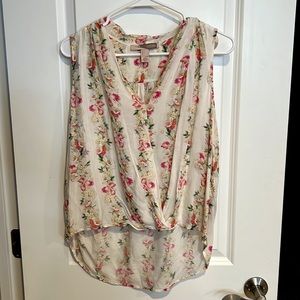 Floral sleeveless blouse